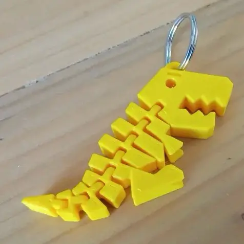 Source preview of the Flexi rex keychain 3D model by Pablooperator
