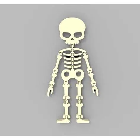 Source preview of the flexi skeleton 3D model by Darby Barnes