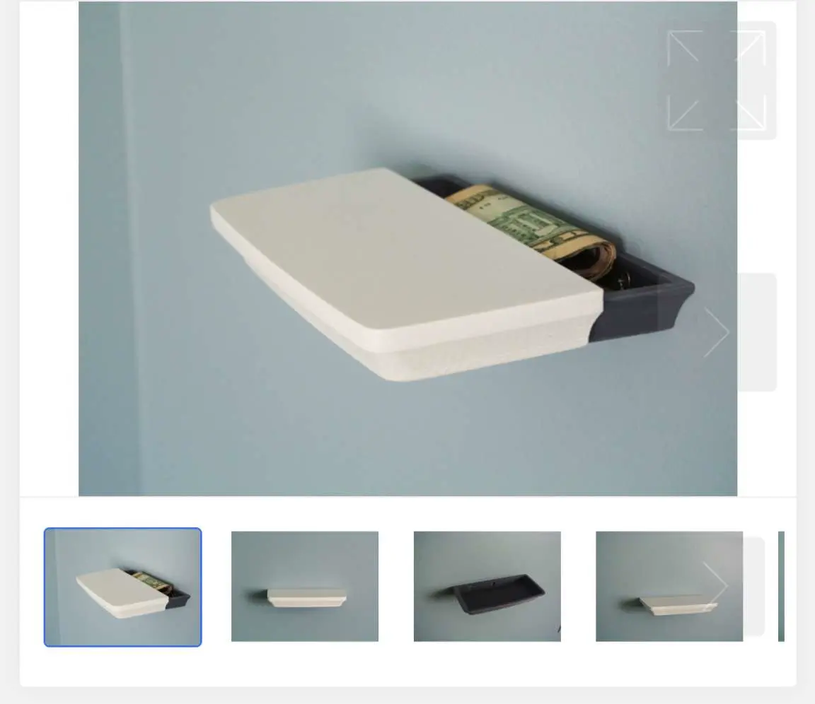Bronvoorbeeld van het 3D-model floating shelf with secret draw door Dltro