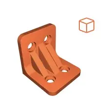 Source preview of the Furniture Support Bracket Corner 3D model by Helenvisanty