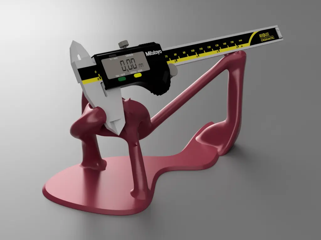 Source preview of the GD Desktop Caliper Stand - 6in 3D model by BubsBuilds