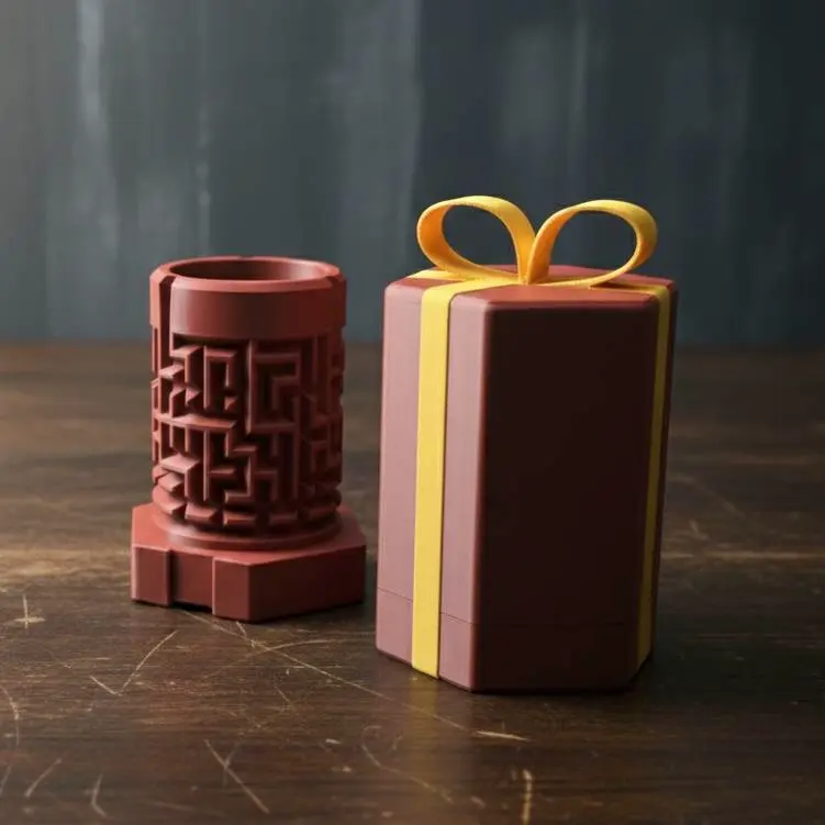 Bronvoorbeeld van het 3D-model Gift puzzle box door Pereda Tec