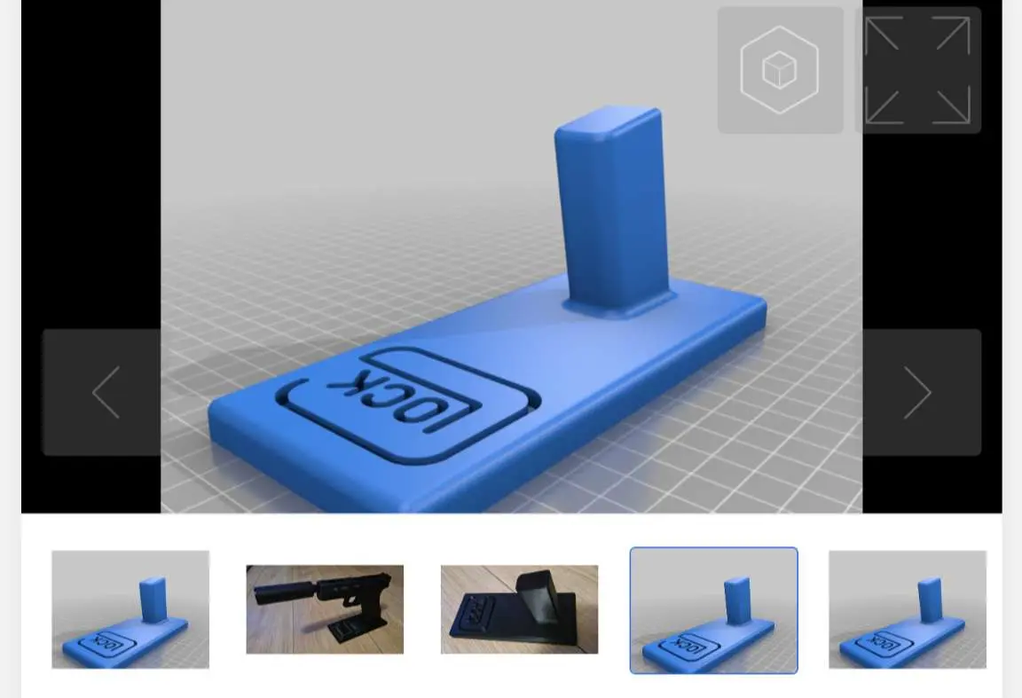 Bronvoorbeeld van het 3D-model Glock stand Airsoft  door Dltro