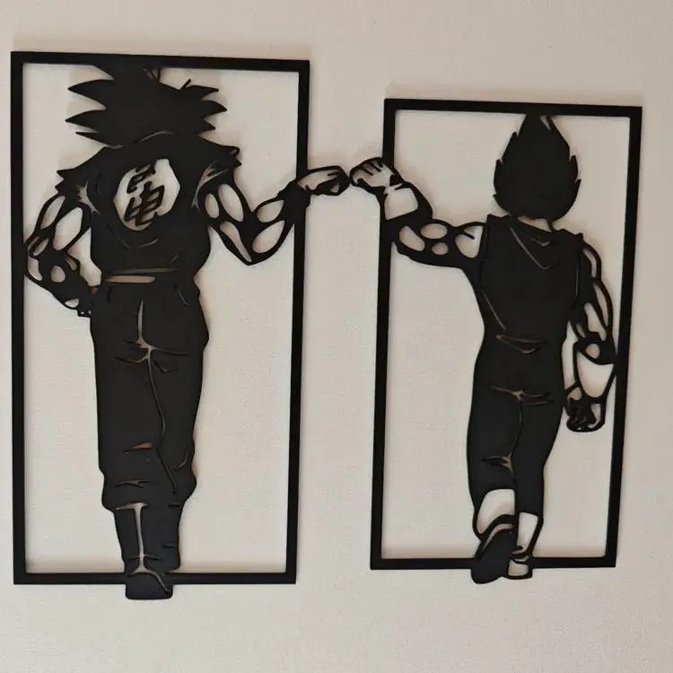 Bronvoorbeeld van het 3D-model Goku & Vegeta – Mural Fist Bump door Litolunar