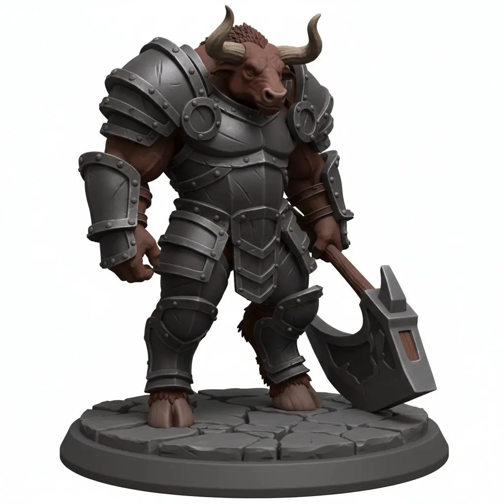Bronvoorbeeld van het 3D-model Gorvhal Ironhide, Minotaur Juggernaut door Noah0x03