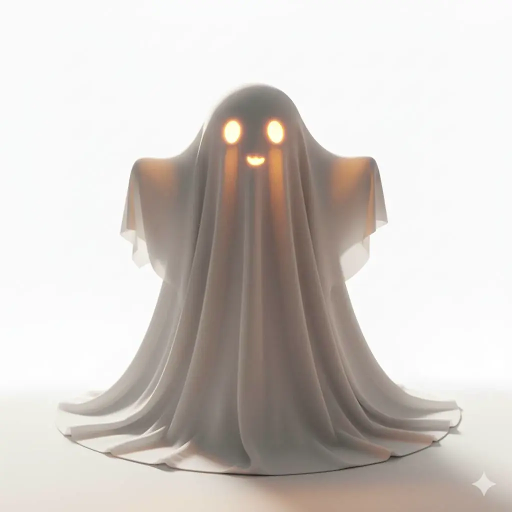 Source preview of the Halloween Ghost 3D model by DamianM