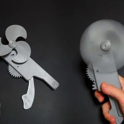 Source preview of the Hand Fan (hand motor) 3D model by Clemster
