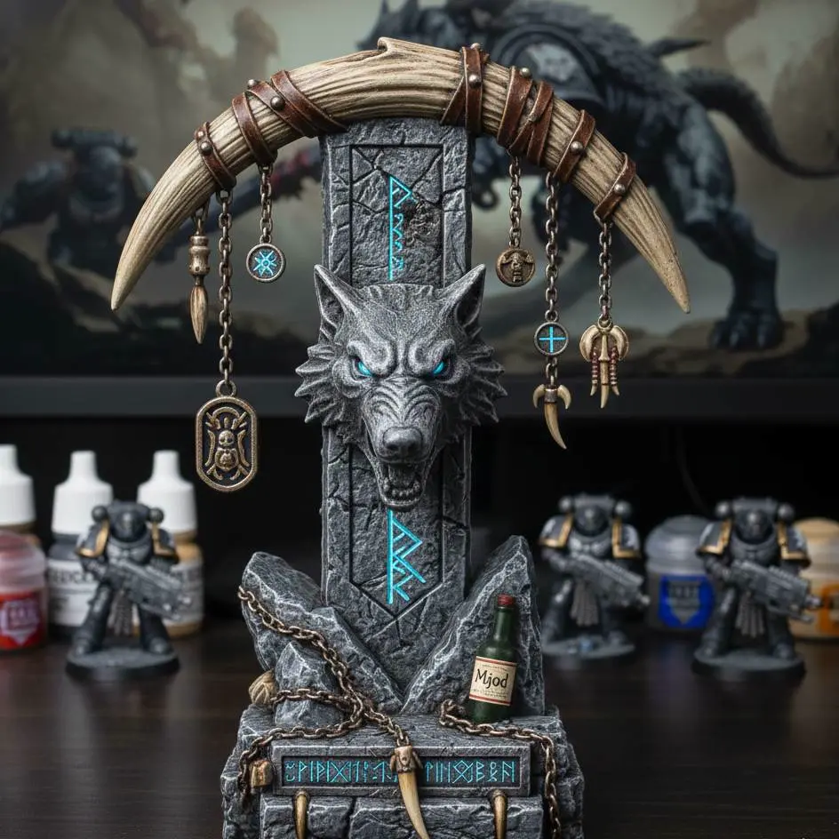 Source preview of the HEADSET HOLDER SPACEWLF 3D model by Andreervs