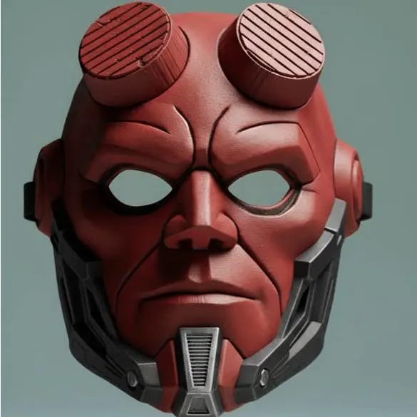 Source preview of the HELLBOY MASK 3D model by MikeSatos