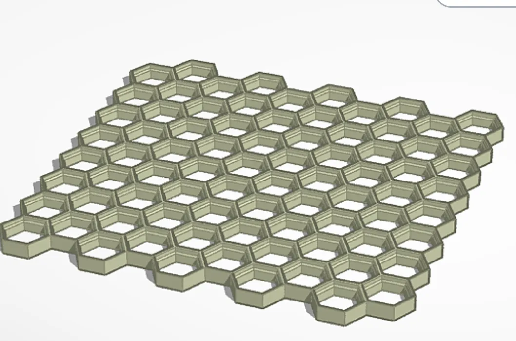 Bronvoorbeeld van het 3D-model Honeycomb Wall Storage door Creative Crafter