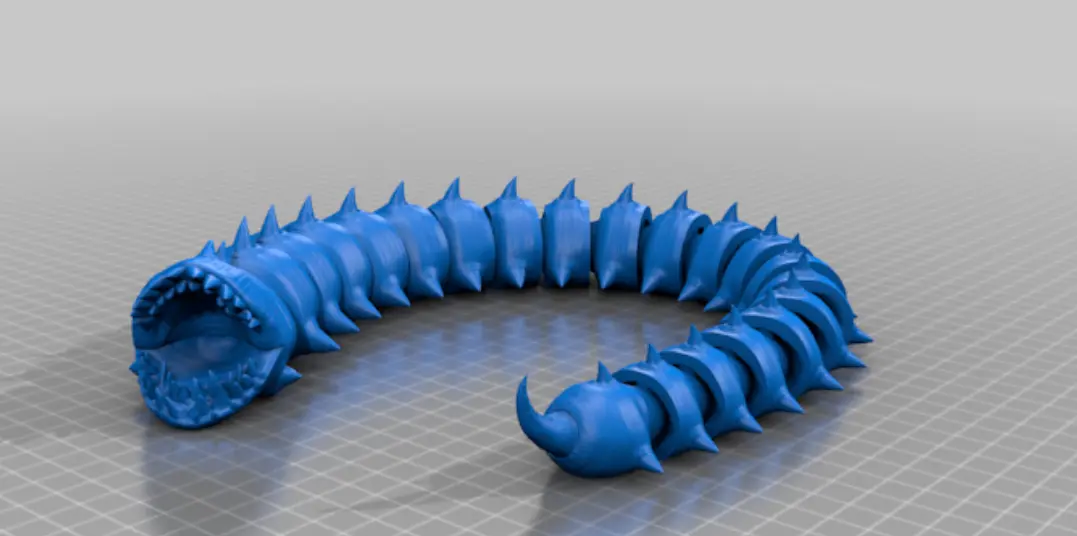 Source preview of the Horror worm 3D model by Aislinn