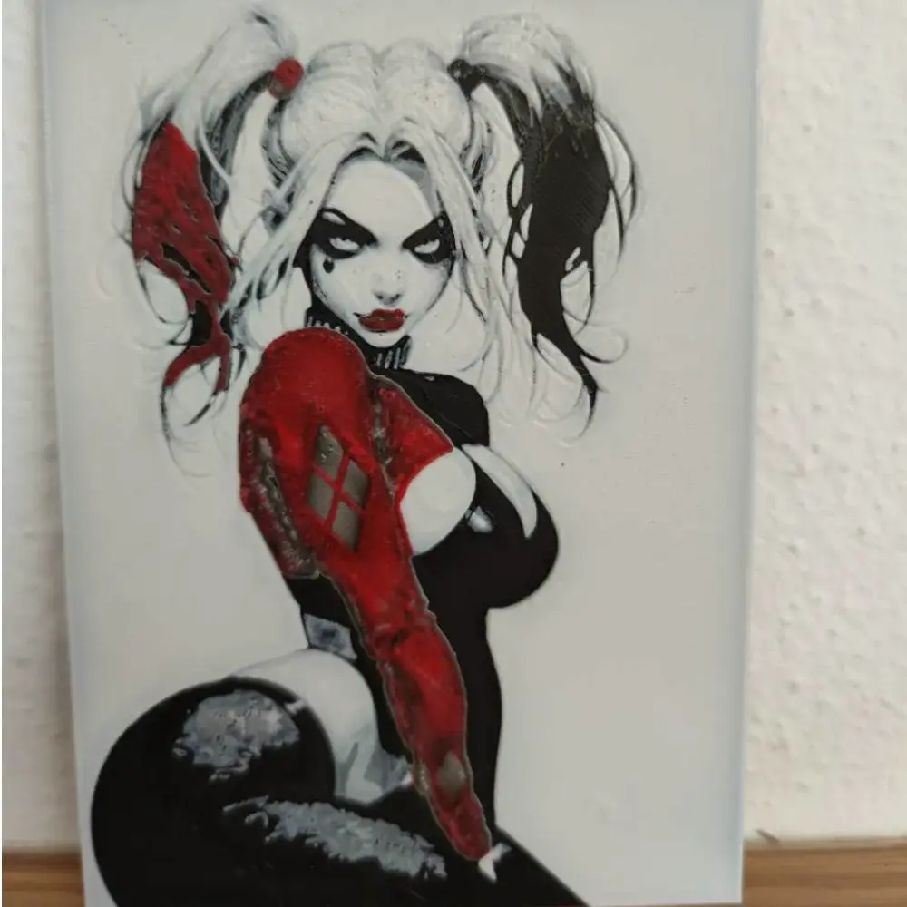 Bronvoorbeeld van het 3D-model Hueforge Harley Quinn door Litolunar