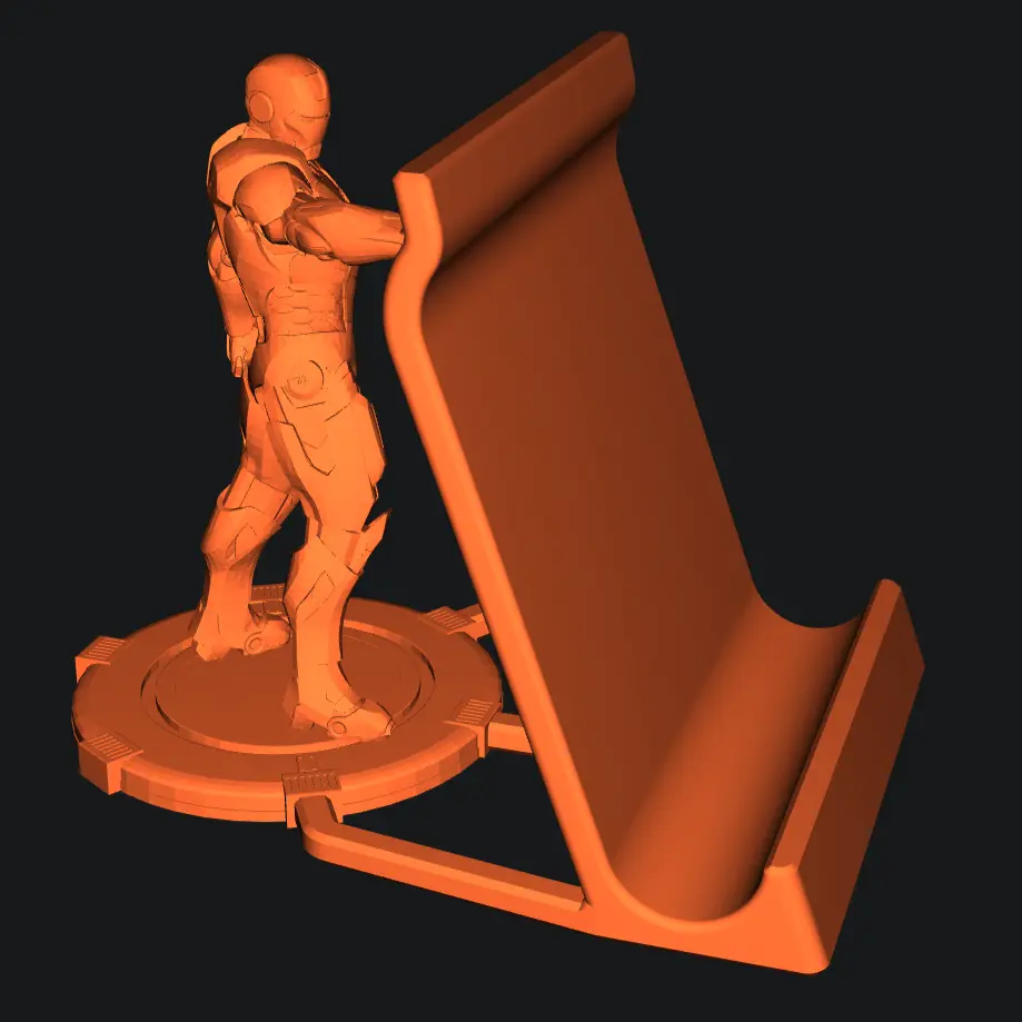 Source preview of the Ironman phone holder 3D model by Maurex