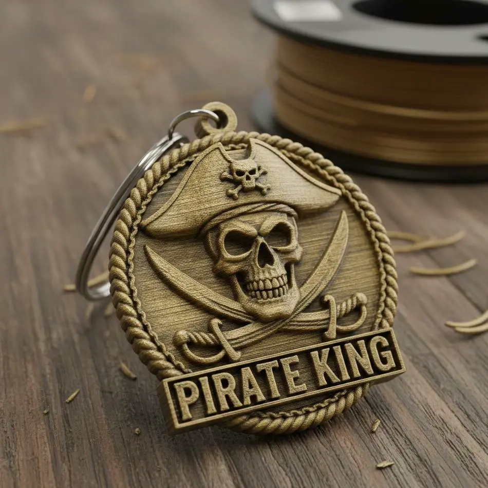 Bronvoorbeeld van het 3D-model keychain pirates, llavero pirata door Luchucucurucho