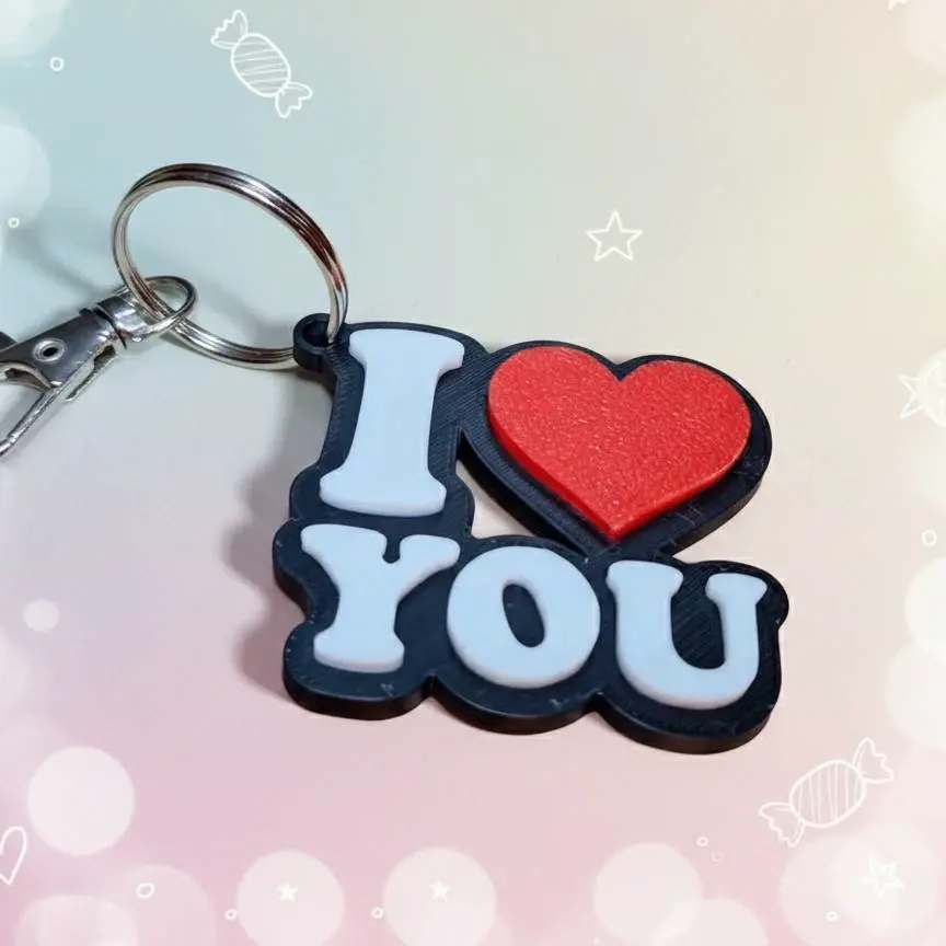 Source preview of the Keychan - llavero i love you 3D model by Dani13
