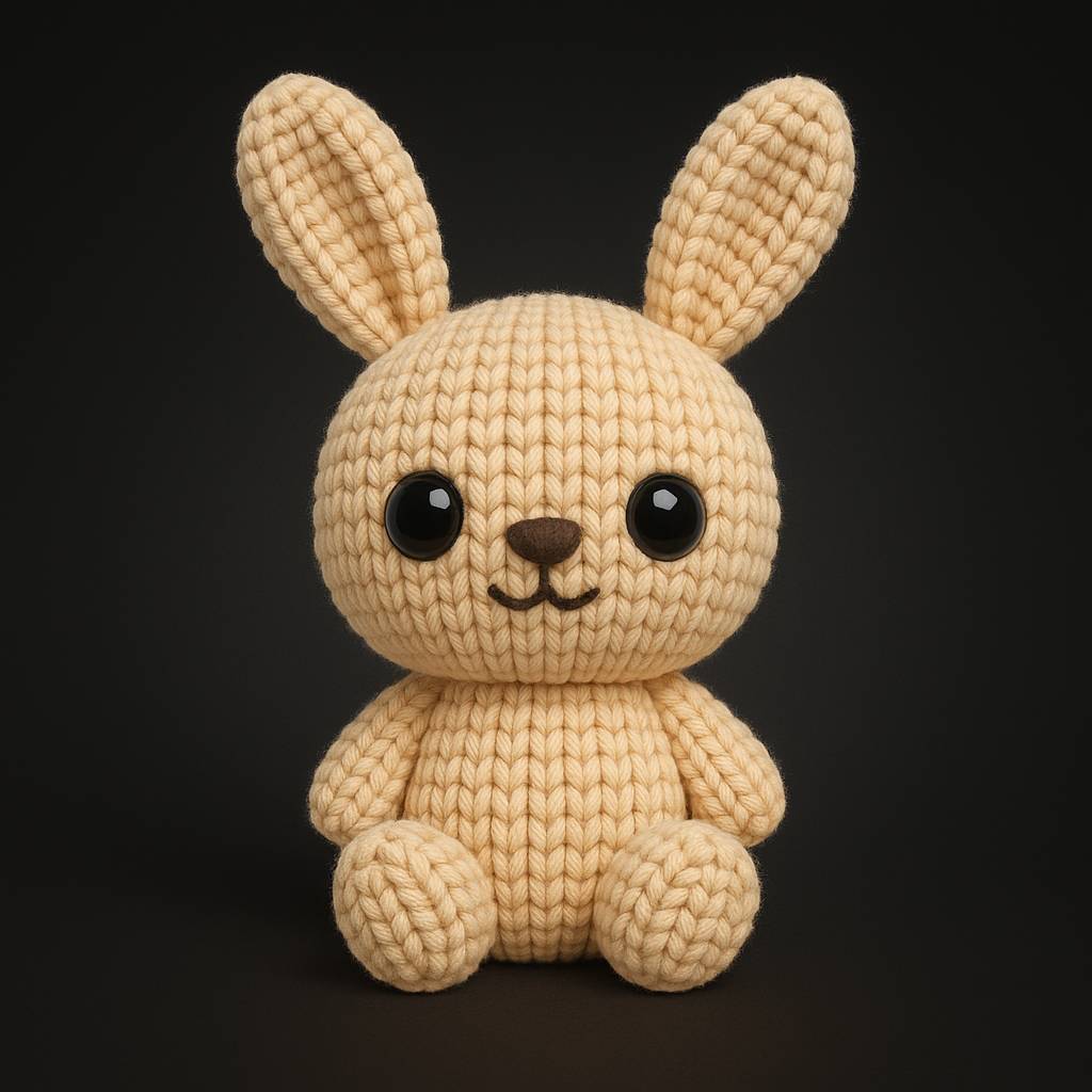 Bronvoorbeeld van het 3D-model knitted bunny door Xempiaaz