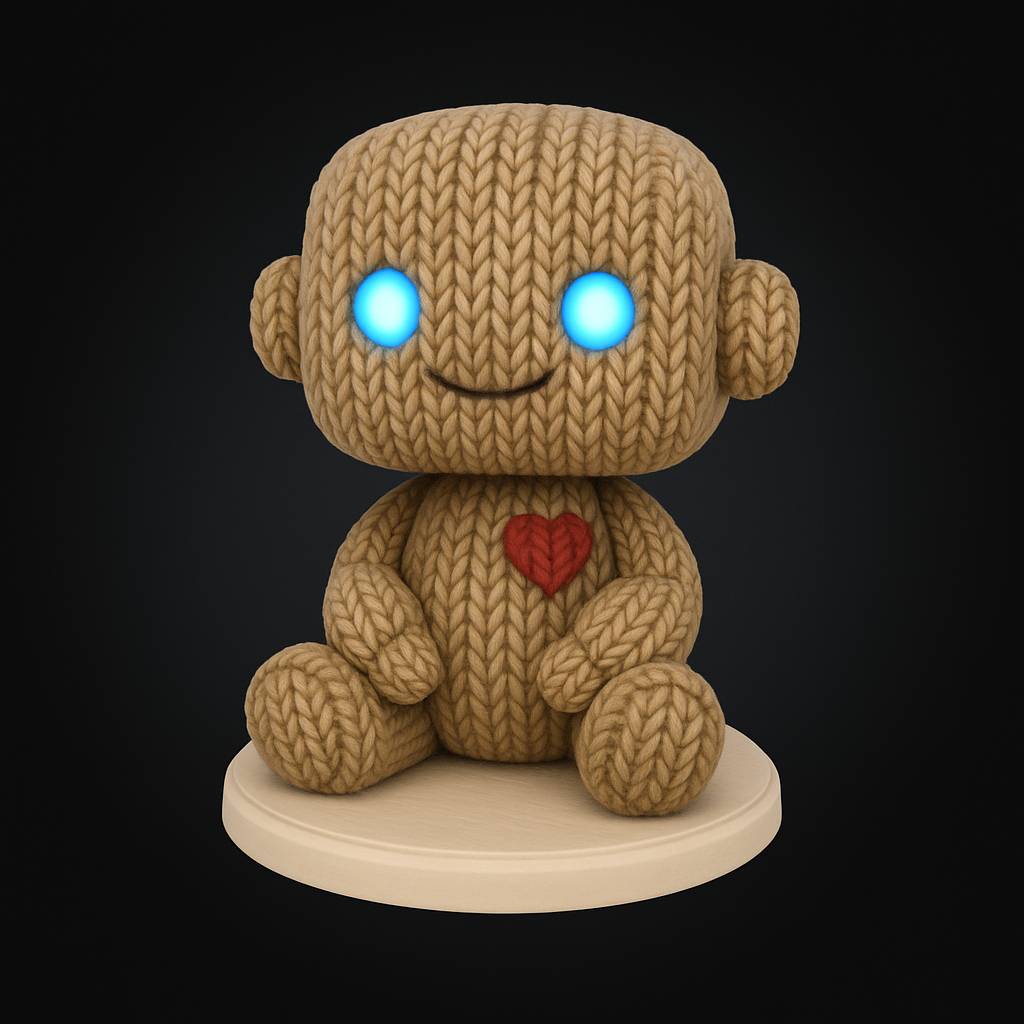 Bronvoorbeeld van het 3D-model knitted robot door Xempiaaz