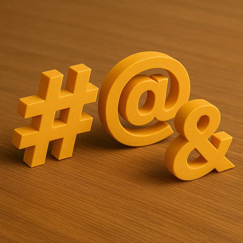 Bronvoorbeeld van het 3D-model LETTERS - SPECIAL CHARACTERS door 2BRB Design