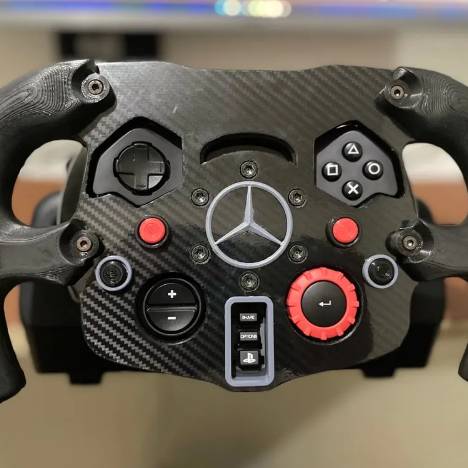 Source preview of the logitech g29 formula 1 wheel 3D model by Dominik Ostrowski