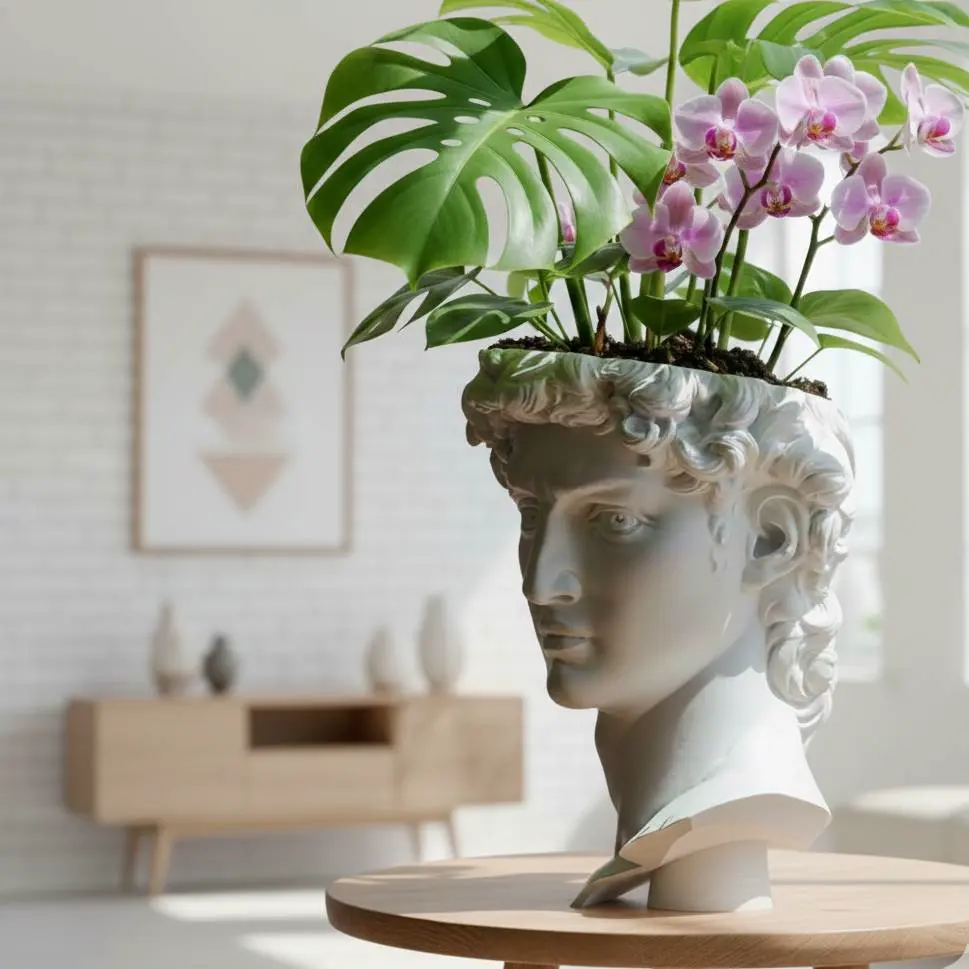 Bronvoorbeeld van het 3D-model Maceta Busto Griego (David) door mateSIM