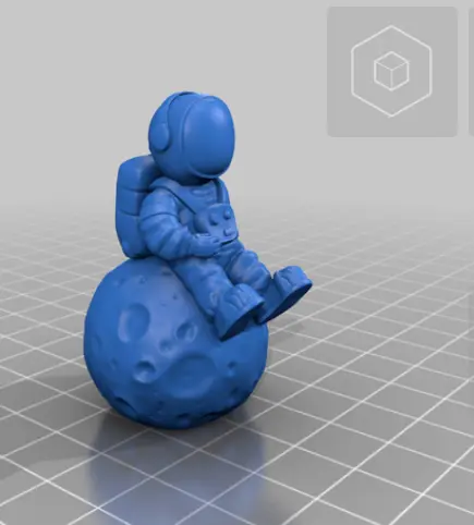 Source preview of the Man sitting on the moon 3D model by Hunter777