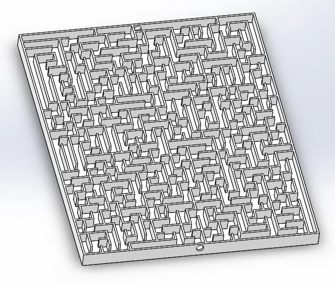 Source preview of the Maze 1 for 3mm ball 3D model by Dpal