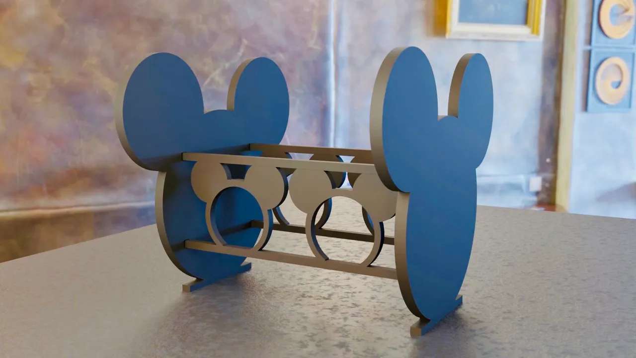 Source preview of the Mickey Ears Headband Holder 3D model by ScubaSteve482