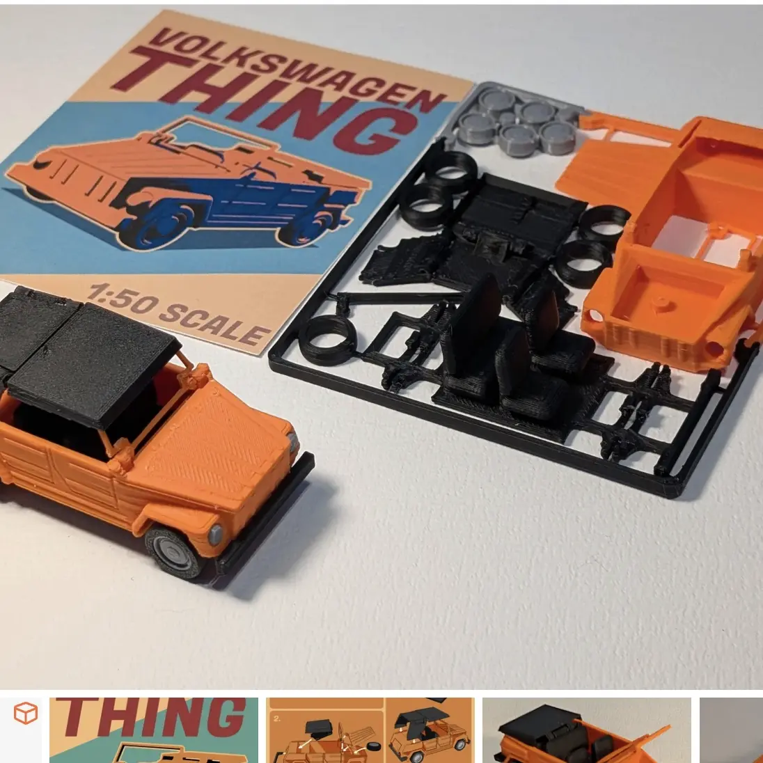 Source preview of the машинка сборная 3D model by Ender3 models