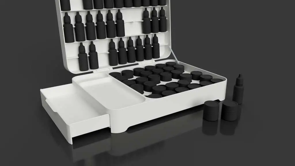 Bronvoorbeeld van het 3D-model Model-Paint Organizer door Amora Quinn
