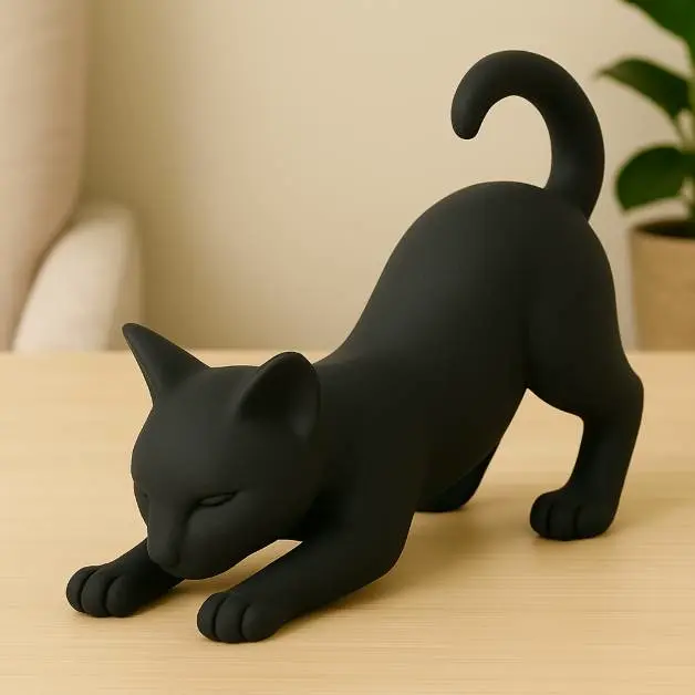 Source preview of the Modern Sleek Black Cat Hunting 3D model by Vaughn Whitney