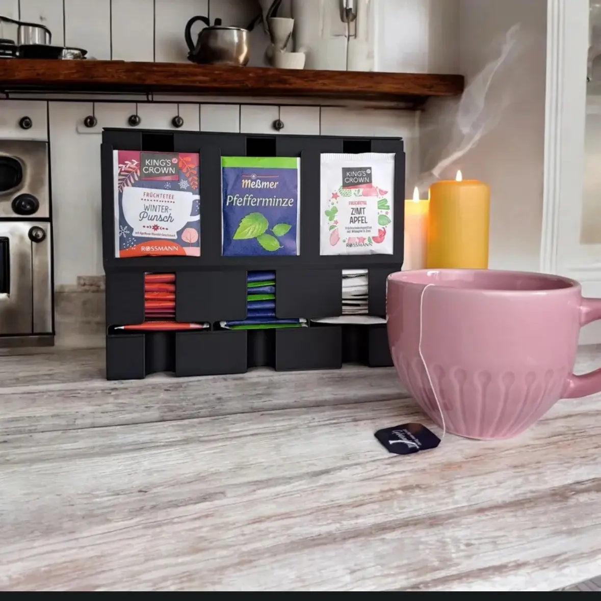 Bronvoorbeeld van het 3D-model Modern Tea Organizer, Tea Dispenser door Toonmj