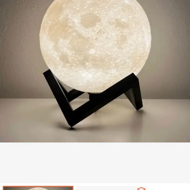 Source preview of the Moon lamp and base 3D model by Tylerjmoats