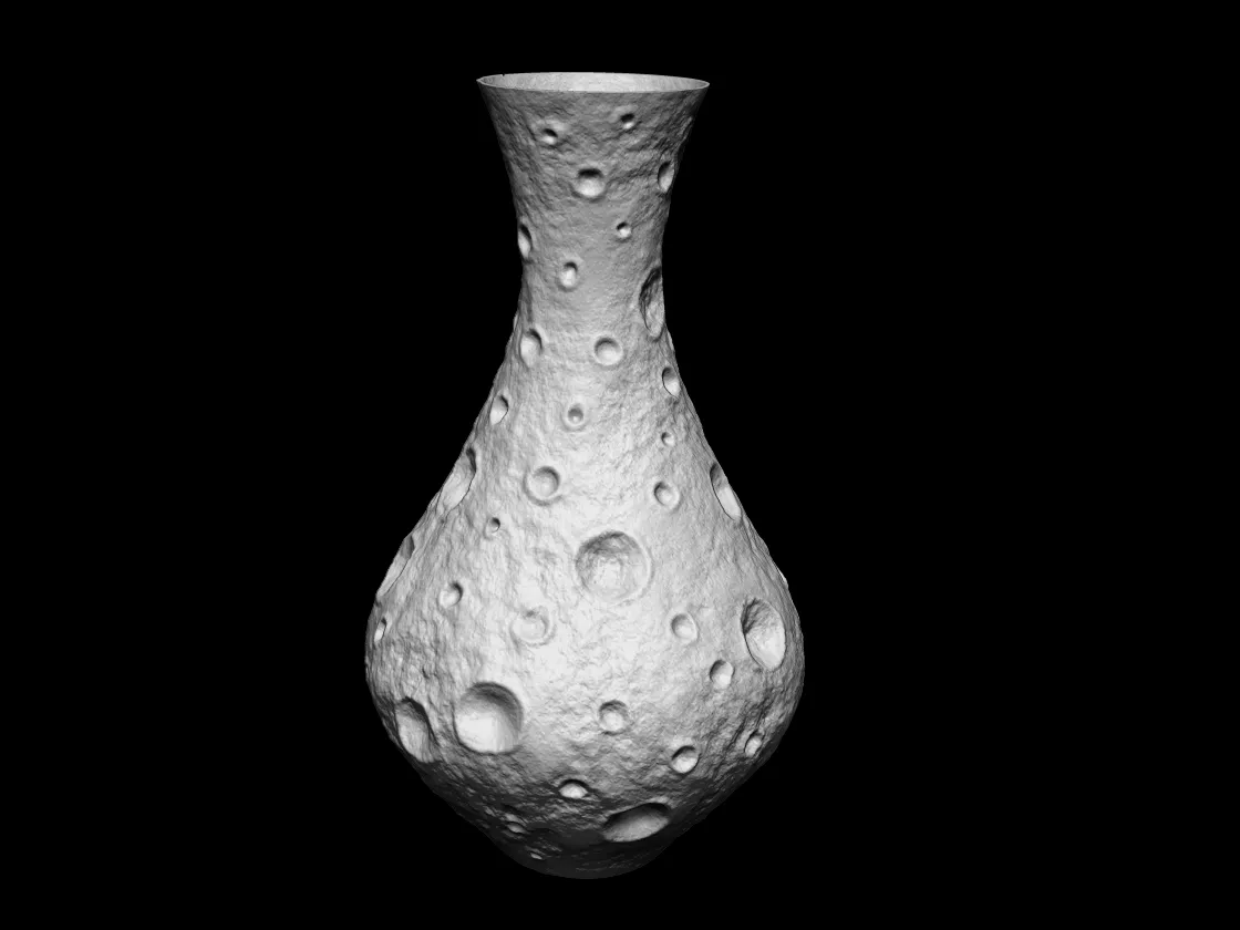 Bronvoorbeeld van het 3D-model moon vase door Mustafa Karagöz