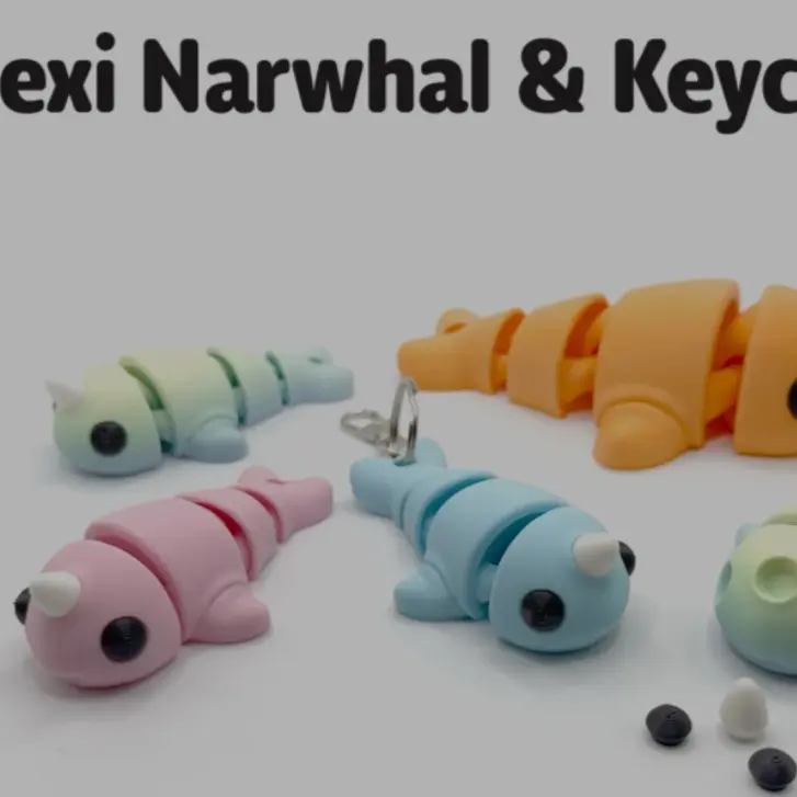 Bronvoorbeeld van het 3D-model Narwhal door FlexiToyBoy