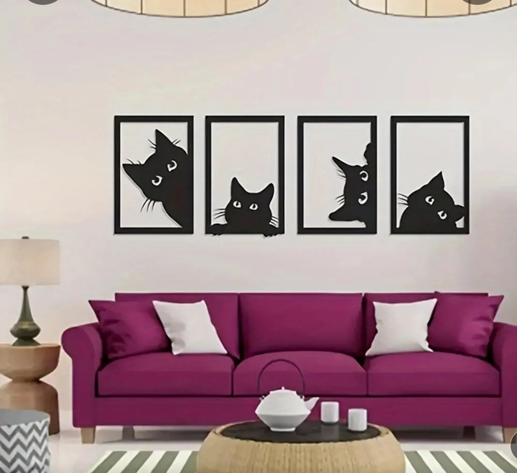 Bronvoorbeeld van het 3D-model Nosy Cats - Wall decor door Carperone