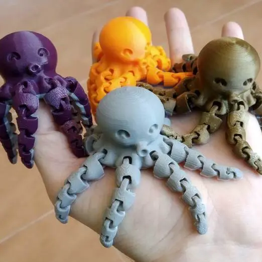 Bronvoorbeeld van het 3D-model Octopus fidget leg door Amelia Holst