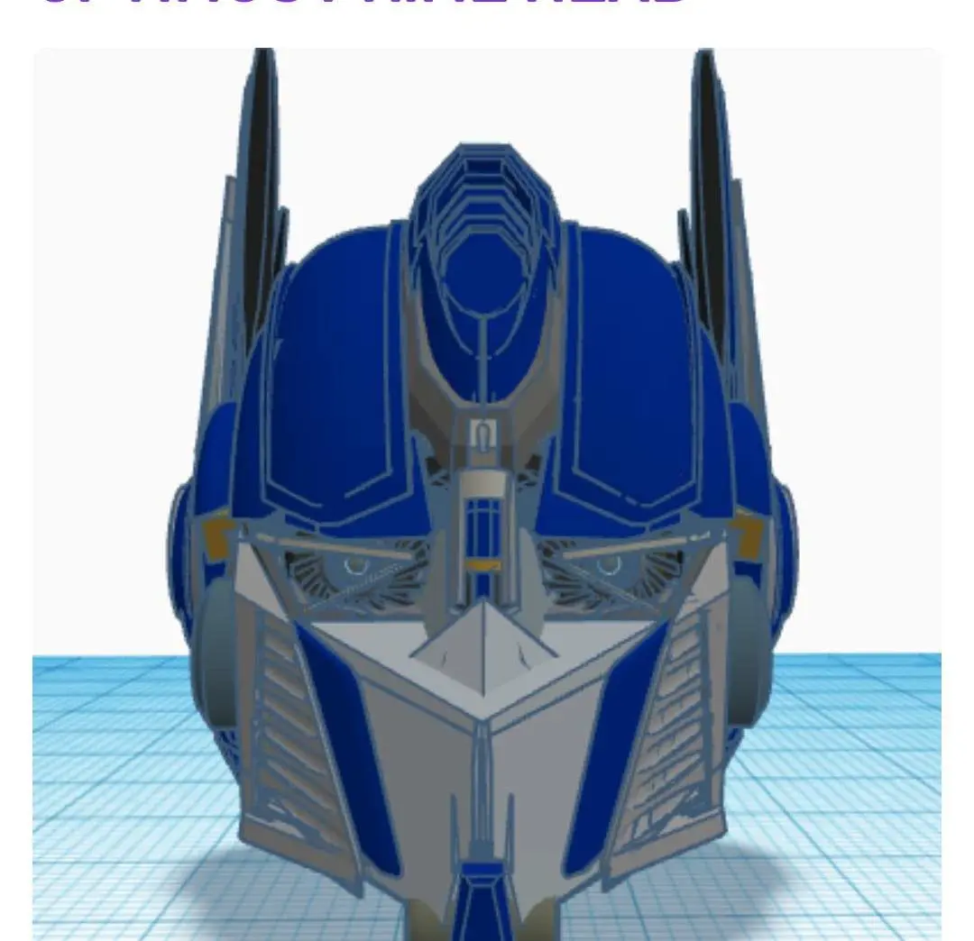 Source preview of the optimus prime helmet  3D model by Coby Okeefe