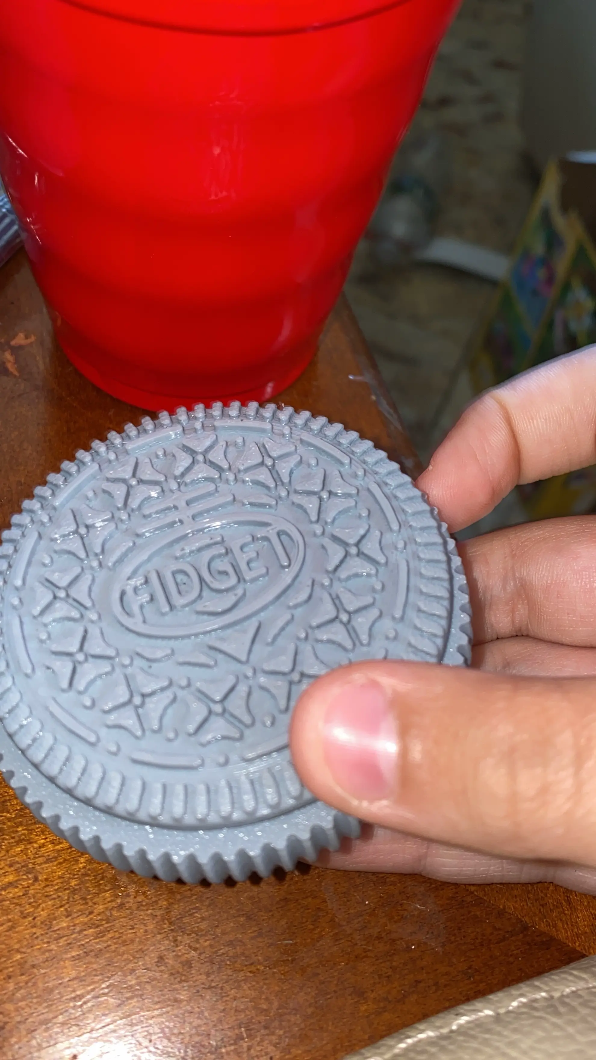 Bronvoorbeeld van het 3D-model Oreo fidget door Riri3D