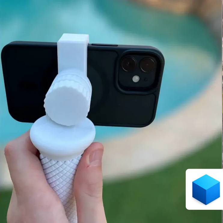Source preview of the phone tripod 3D model by 3D_ Designing