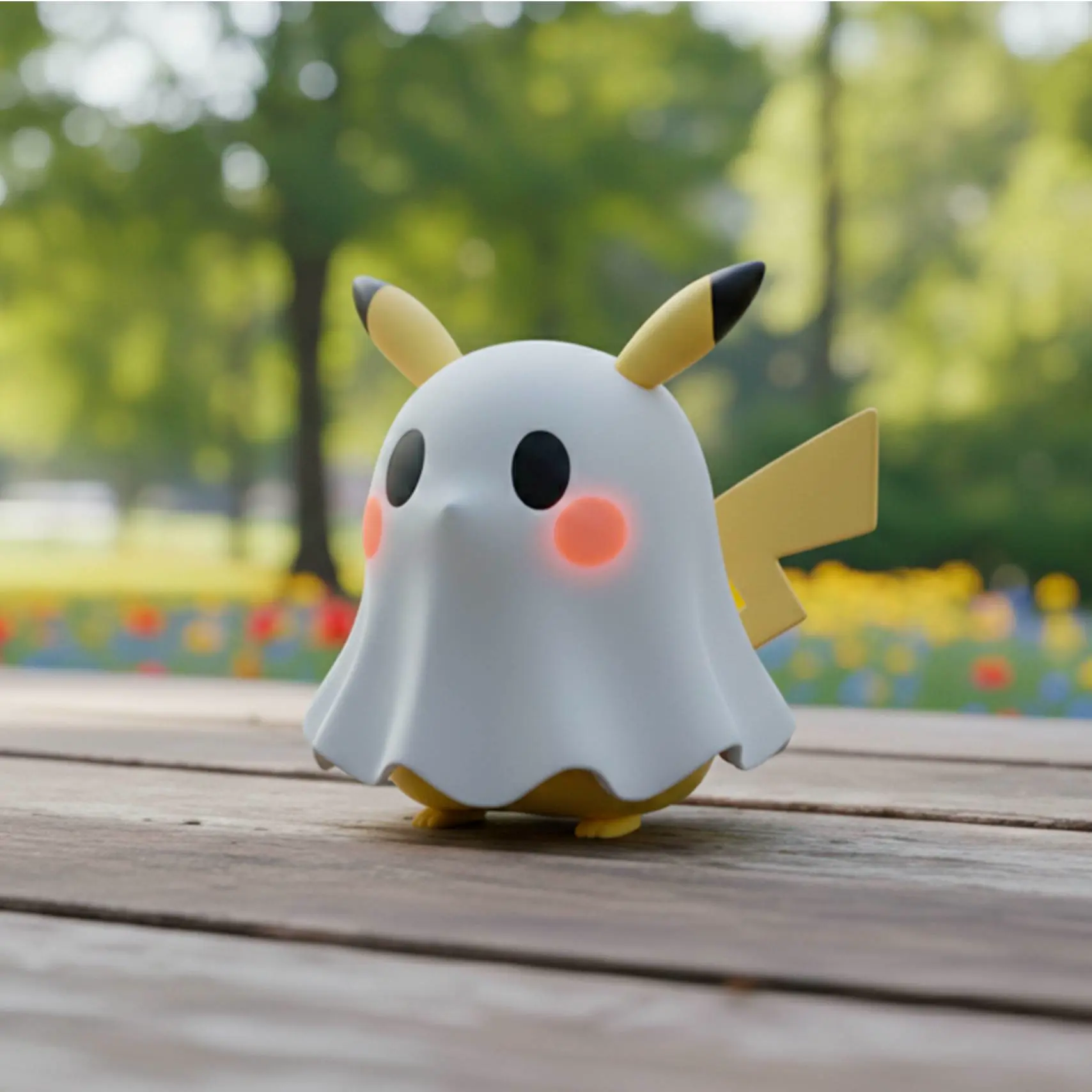 Bronvoorbeeld van het 3D-model Pikachu Halloween Ghost door theprintxss