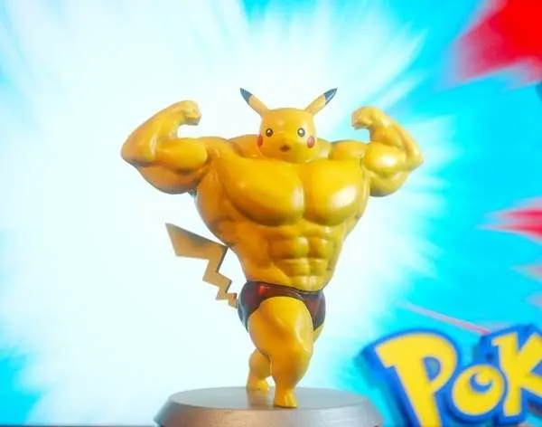 Bronvoorbeeld van het 3D-model Pikachu Musculoso door Awoken