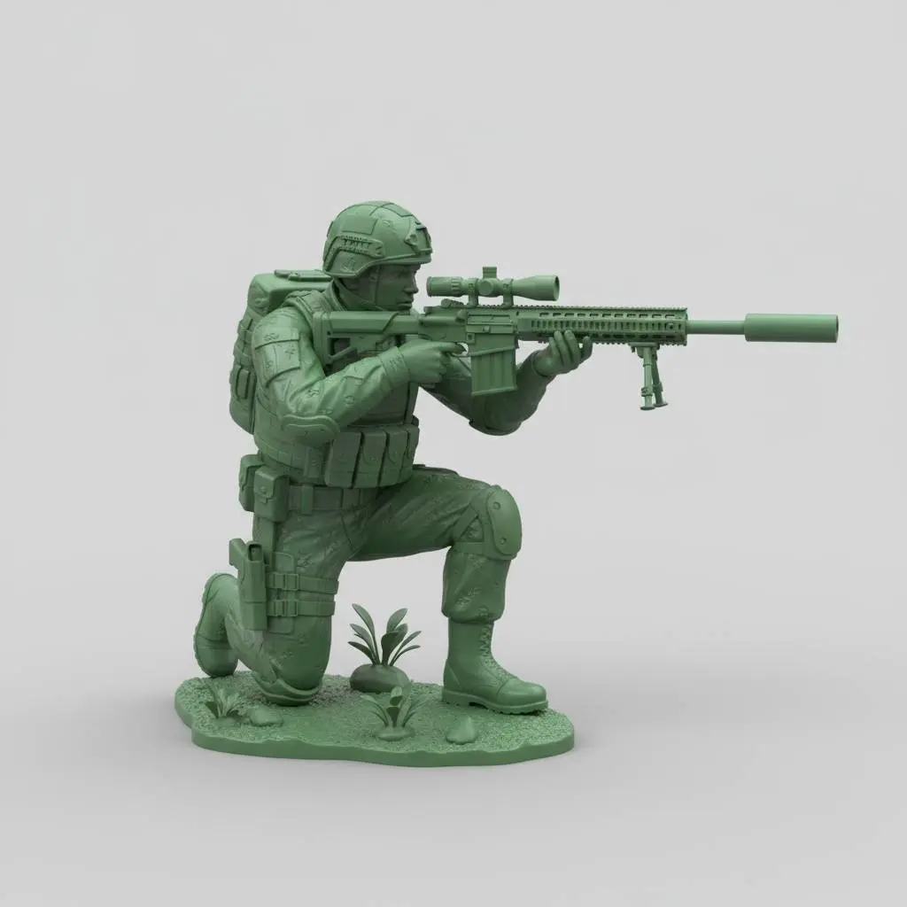 Source preview of the Plastic Army Man 11 3D model by Timmothy