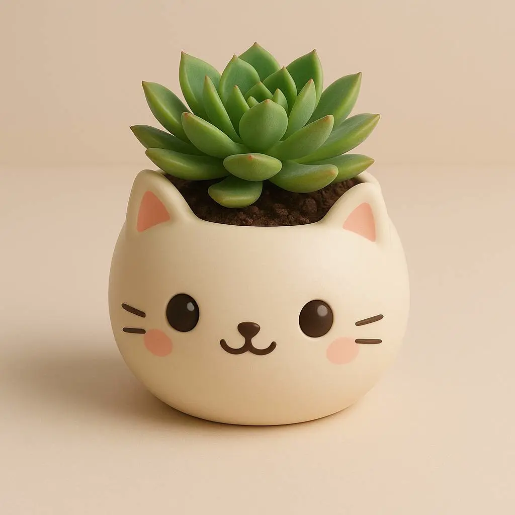 Source preview of the Pot planter kitty cat - Kitten planter 3D model by JoacoMontagna