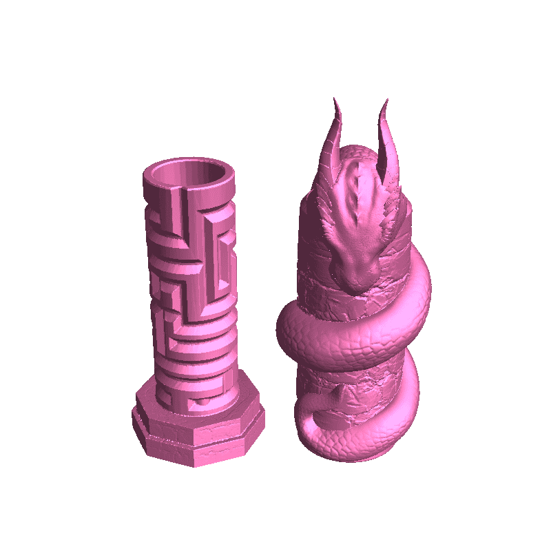 Bronvoorbeeld van het 3D-model puzzle box dragon door Melaury