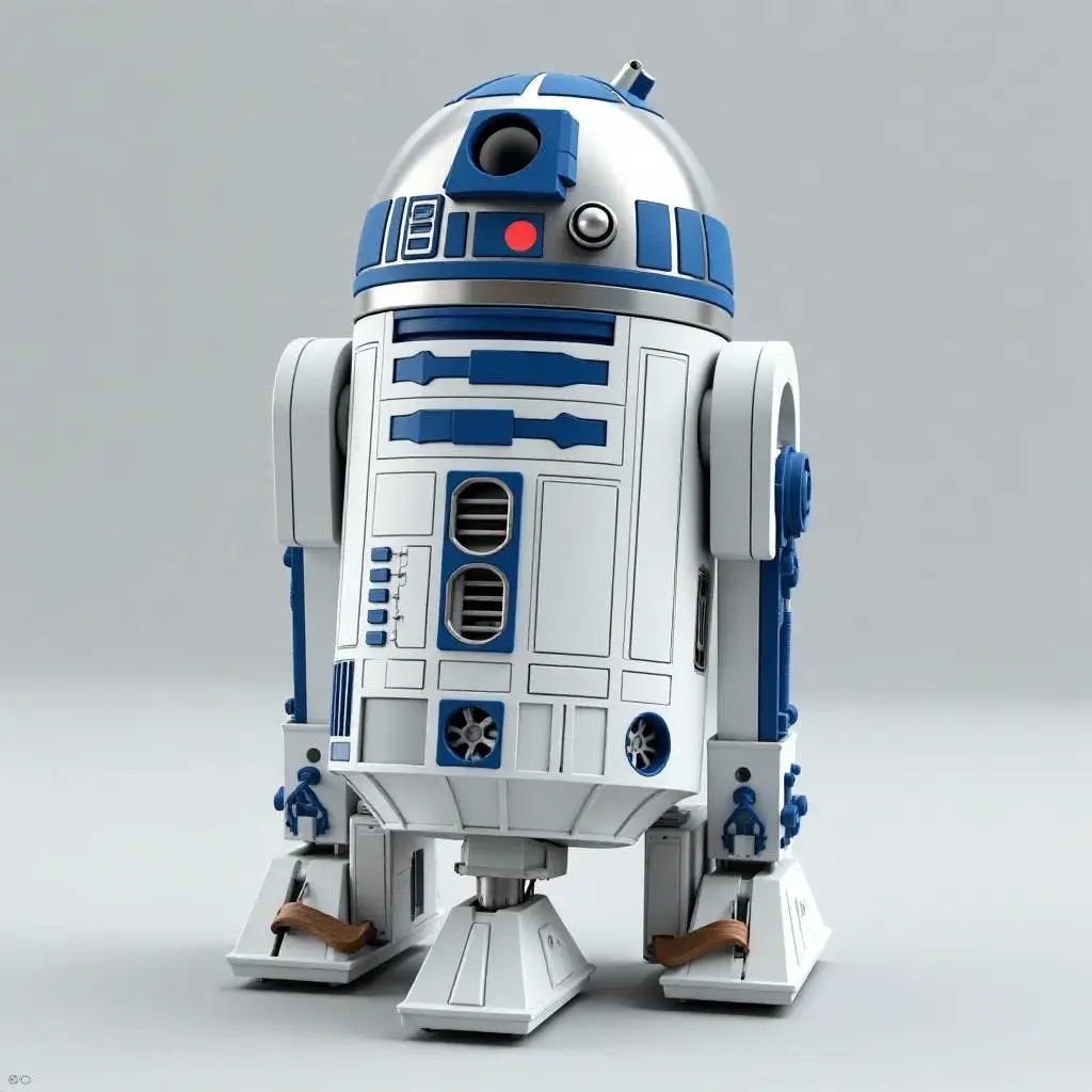 Bronvoorbeeld van het 3D-model R2-D2 door DrDrew