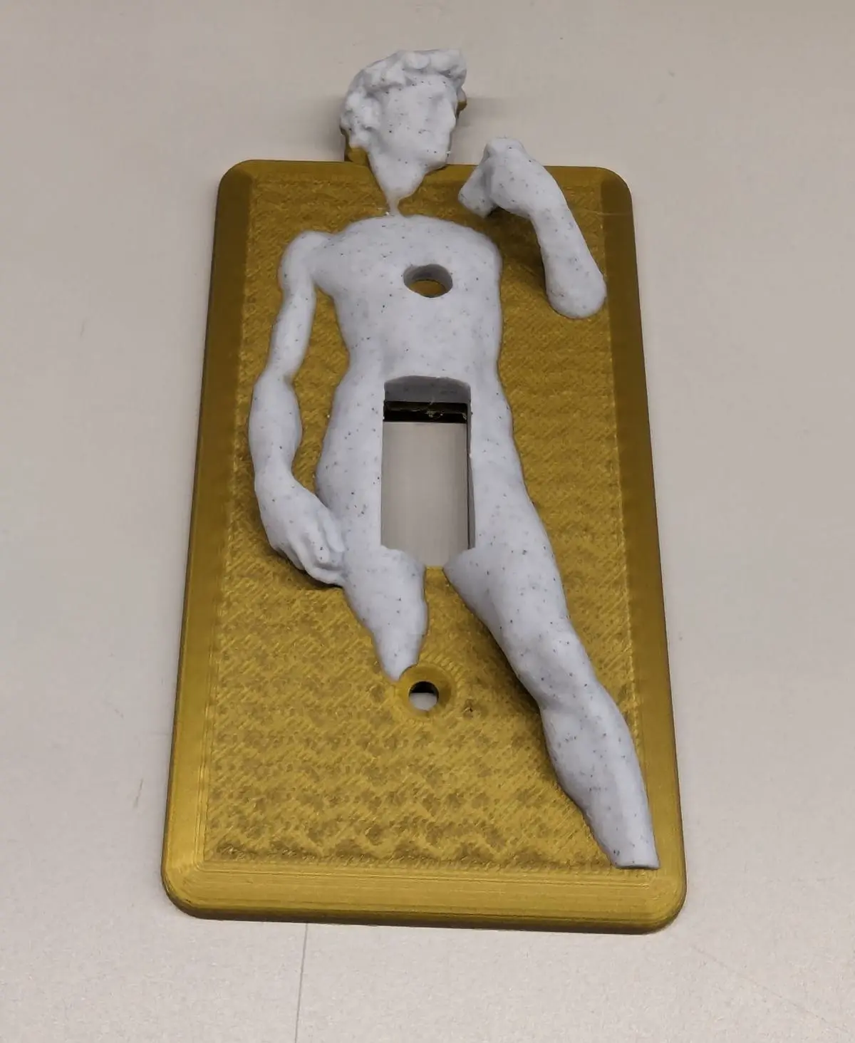 Source preview of the Renaissance Light Switch Cover David 3D model by 00Smoke