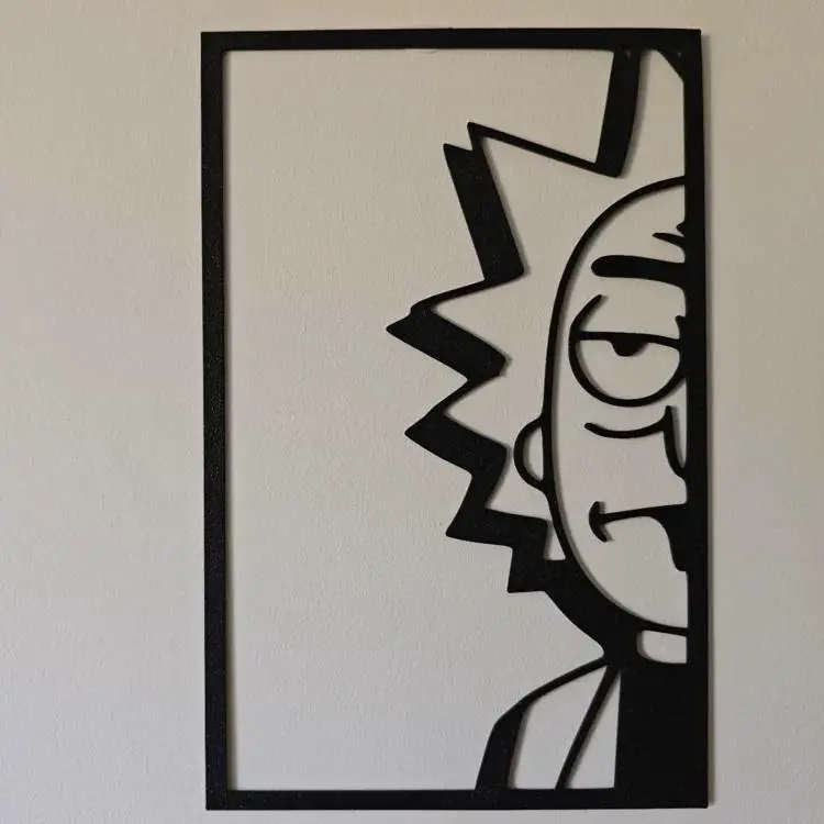Source preview of the Rick y morty Wall art decor 3D model by Litolunar