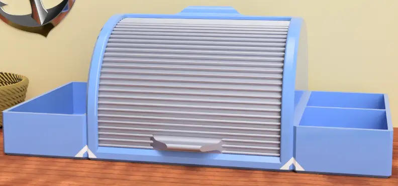 Source preview of the Roll top box with optional side containers 3D model by Elmatador4776