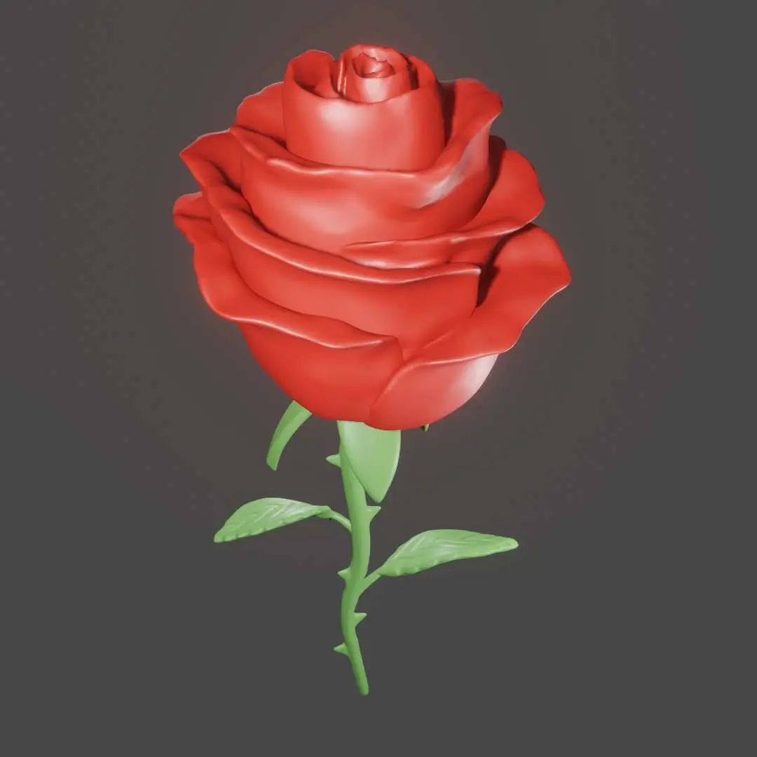 Source preview of the Rose Flower 3D Model for 3D Printing 3D model by Toti Skywalker