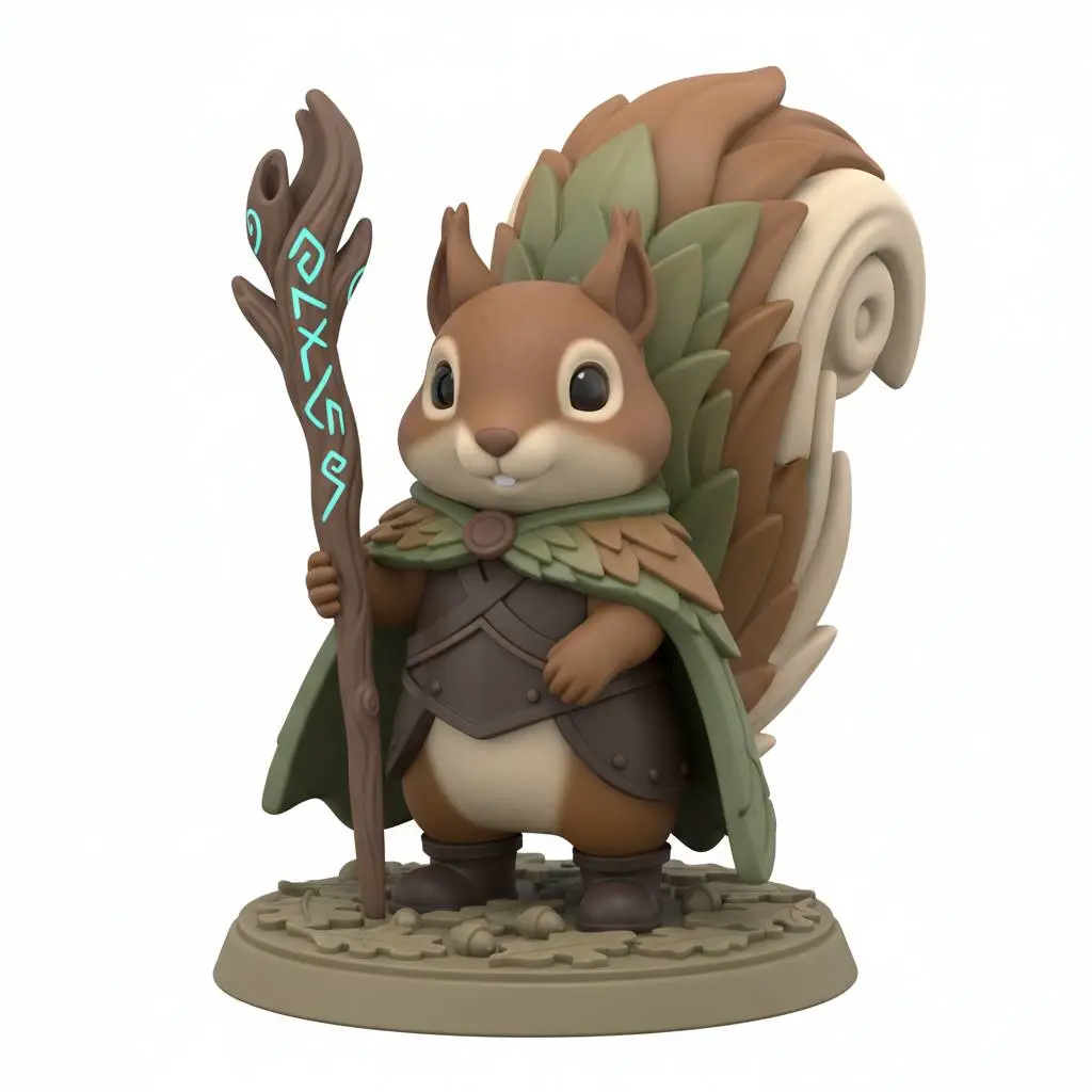 Bronvoorbeeld van het 3D-model Runewood Squirrel – Forest Mage Guardian door Noah0x03